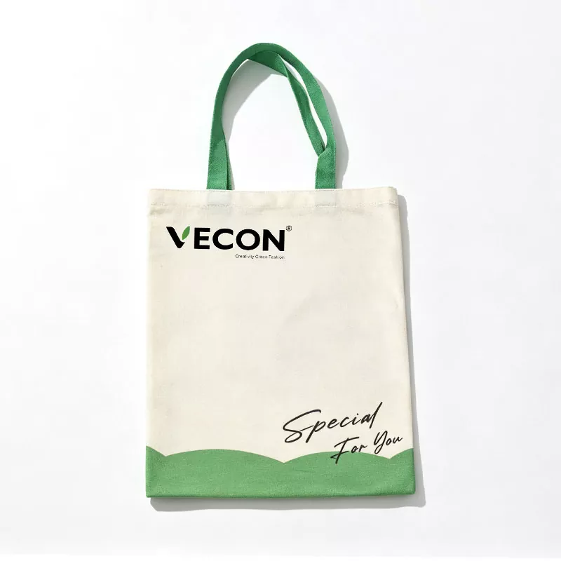 Genanvendelig Custom Logo Canvas Tote Bag